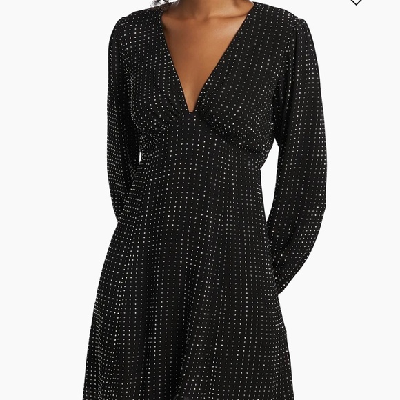 New w/out Tags Michael Kors Crystal-Embellished V-Neck Minidress size 6 - Picture 3 of 7